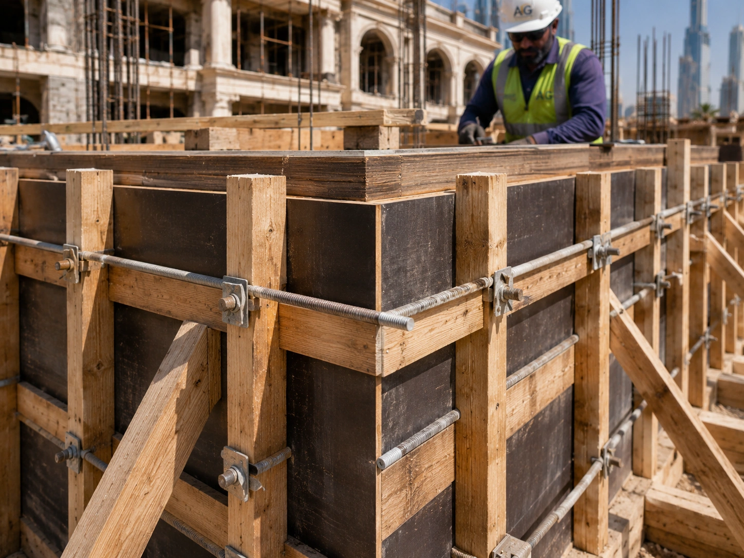Timber shuttering for foundations
