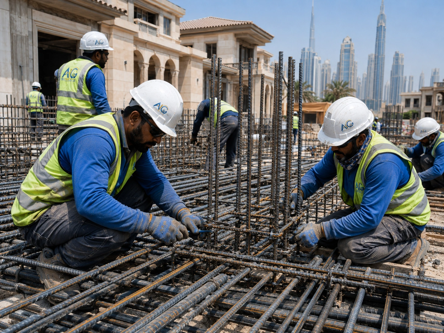 Steel reinforcement mesh layout